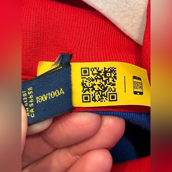 Polo Ralph Lauren Colorblock Hoodie Men’s Large Blue Red Logo - Picture 6 of 6